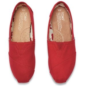TOMS canvas classic slip on (red, 7)